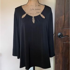 Classic black blouse-New without tag!
